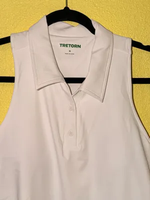Tretorn White Sleeveless Polo Tank Top thumbnail 2