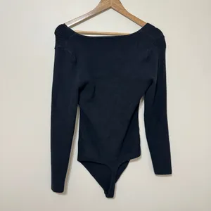 Abercrombie & Fitch Long Sleeve Squareneck Sweater Bodysuit Black Size Medium thumbnail 6