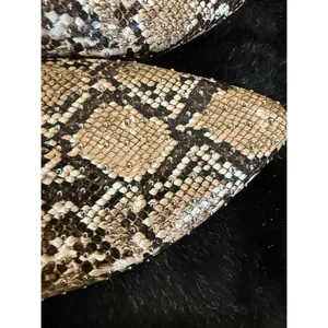 STEVE MADDEN Ally Snake Embossed Studded Mules Tan Womens 10 thumbnail 4