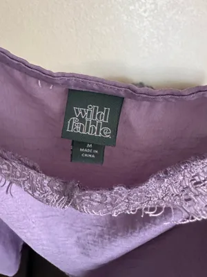 Wild Fable Purple Lace Trim Tank Top thumbnail 3