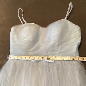 Women’s Tea Length Blue Prom Party Dress Corset Back Sweetheart Neckline Size 14 thumbnail 9