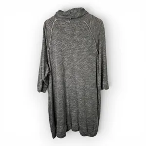 Free People Beach Terry Cocoon Cowl Neck Dress Womens Medium Black Tunic Style thumbnail 3