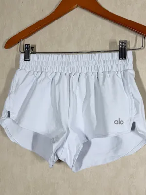 ALO Yoga Women’s Pull On Shorts 2” in White XXS thumbnail 3