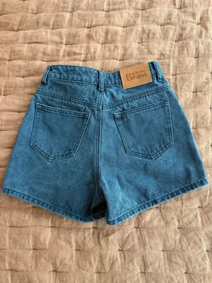 Princess Polly Black Denim Shorts High-Waisted thumbnail 2