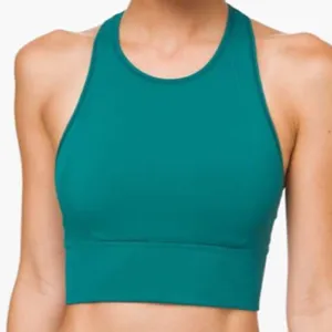 Green Lululemon Ebb to Train Bra Laguna Size 8 Sports Bra Crop Top thumbnail 1