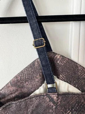 Anthropologie Pilcro Snake Print Denim Romper/Playsuit, Size 8 thumbnail 13