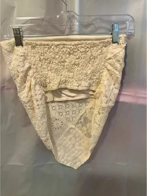 Free People Ivory Crochet Lace Strapless Bandeau Top S/P thumbnail 5