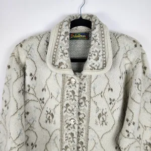 Vintage Cardigan Indutexsa Floral Knit Coastal Grandma Sweater thumbnail 11