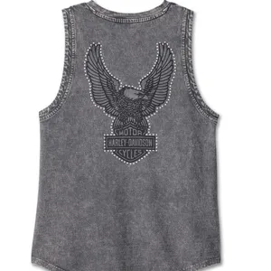 NWT Harley-Davidson Women’s Gray Sleeveless Top thumbnail 2