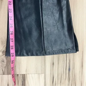 Abercrombie & Fitch Vegan Leather Flare Split Leg Pant - Extra Small Short thumbnail 13