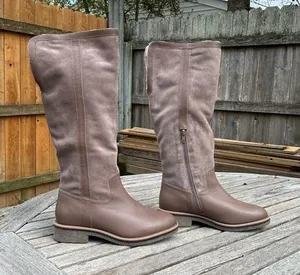 NWOT Charles David Taupe Over the Knee Boots‎ size 7 yarn boot thumbnail 1