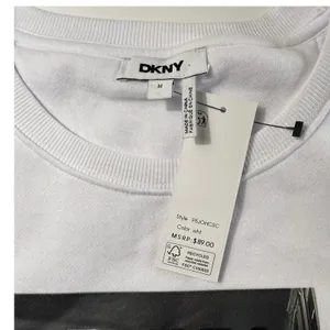 DKNY White Graphic Sweatshirt‎ Crewneck Pullover Streetwear Luxe NWT Med thumbnail 4