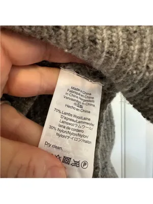 J. Crew Donegal Turtleneck Sweater Lambs Wool Gray Womens Large Scandi Minimal thumbnail 7