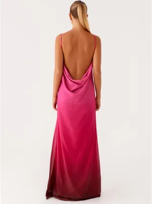 Peppermayo Fuschia Ombré Maxi Backless Shift Dress thumbnail 2
