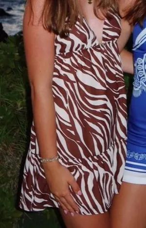 Altar'd State Brown Zebra Dress thumbnail 1