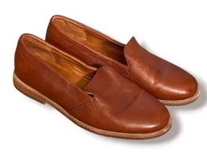 Patina Portland Leather Brown Slip On Loafers Handmade Mexico Womens 9 Classic thumbnail 1