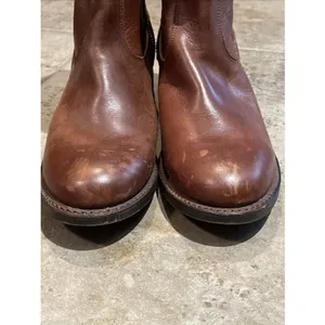 Justin Boots Cognac Leather Moto Western Ankle Boots Womens 7B MSL106 thumbnail 15