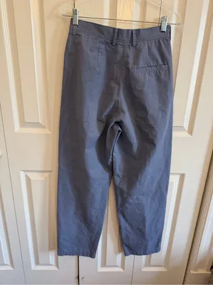 Forte Forte 100% Cotton Stone Casual Pants High Waist Wide Leg Periwinkle Size 0 thumbnail 3
