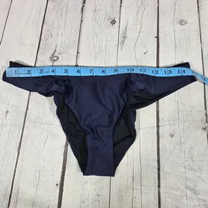J. Crew Curved-waist cheeky‎ bikini bottom in Navy M NWT thumbnail 8