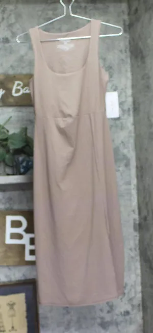 Isabel Maternity By Ingrid & Isabel Active Midi Maternity Dress Taupe Brown XS thumbnail 1