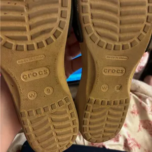 CROCS Cobbler Women's Slide Slip On Open Black Tan Size 9 Sandal Shoes thumbnail 4