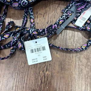 NWT $68 Anthropologie Silky Purple Paisley Pajama Sleep Set w/ Shorts Women's XL thumbnail 4