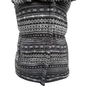 Athleta Fair Isle Goose Down Puffer Vest Grey Black Sm Atheisure Full‎ Zip Ski thumbnail 4