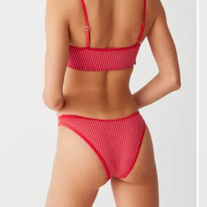 NWT Frankie’s Bikinis Dove Catalina Bikini Bottom in Scarlet Red Dot- Size Large thumbnail 3