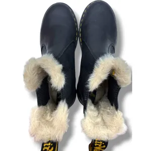 Dr. Martens 2976 Leonore‎ Chelsea Boots Womens 7 Black Faux Fur Lined Leather thumbnail 8