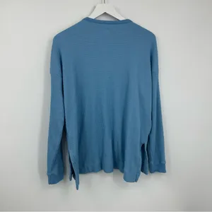 American Eagle Outfitters Blue Boho Thermal Long Sleeve Shirt Size Medium Fall thumbnail 7