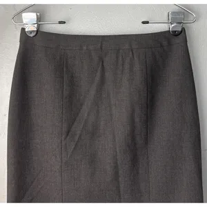 Semantiks Skirt Size 2 Charcoal Wool Career Pleated Ruffle Academia Office Siren thumbnail 2