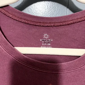 Aerie Offline Burgundy Up All Night Club Graphic Long Sleeve Crewneck T-Shirt S thumbnail 4
