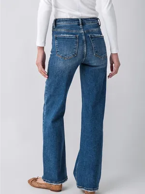 #76 NWT Socialthreads Risen Mila High Rise Full Length Straight Jeans Size 9/29 thumbnail 4