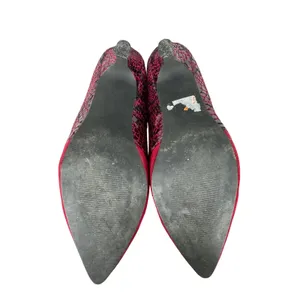 Via Piella Sophie Red Faux Suede Snake Print Pointed Toe Kitten Heel Womens 11 thumbnail 6