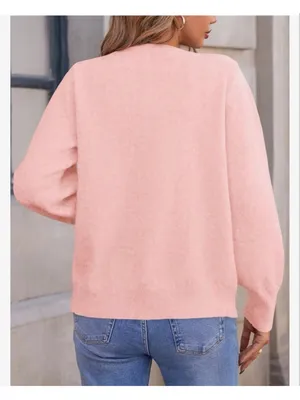 NEW Rose Red Pearl Button Cardigan M thumbnail 2