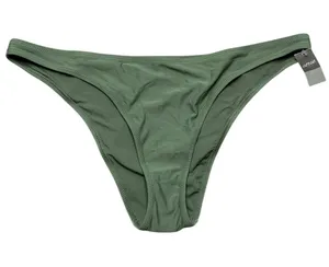 NWT Aerie Swim Bottoms Women XL Olive Green Cheeky thumbnail 1