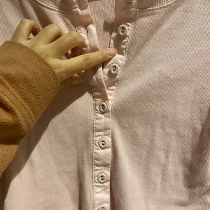 Free people Pink ribbed long sleeve Button-Up Cardigan thumbnail 5