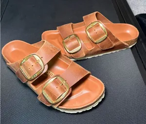 Birkenstock Arizona Big Gold Buckle Slide Sandal thumbnail 1