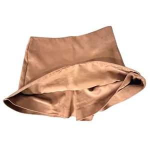 Zara 5030/511/730 Faux Suede Brown Mini Skort Side Zip S EUC thumbnail 10