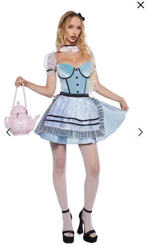Dolls kill trickz n treatz looking glass girl costume S thumbnail 4