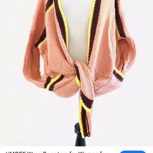 Umgee Oversized Wrap Sweater Draped Boho Crochet Chunky Swing Cardigan‎ Jacket. thumbnail 10