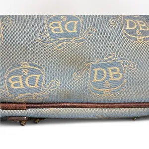 Dooney & Bourke East West Canvas / Leather Trim Donegal Crest Tote Shoulder Bag thumbnail 3