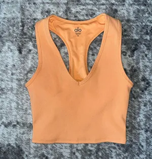 Alo Goddess Ribbed Cropped Racerback Tank thumbnail 2