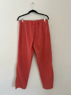 Mother The Springy Ankle Elastic Waist Jeans in a hot coral pink size 33 thumbnail 7