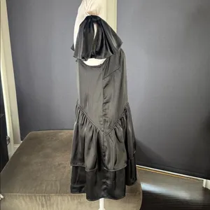Women’s Black Scoop Bow Mini Dress Size XS 0-2 NEW thumbnail 3