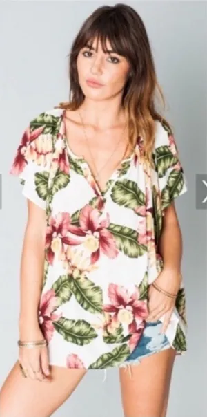 Show me‎ your Mumu flowy Hawaiian blouse size small thumbnail 1