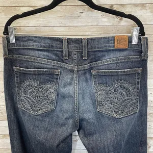 Vtg Lucky Brand Womens 14/32 Jeans Gene Montesano Zip Dark Wash‎ Boot Dungarees thumbnail 10