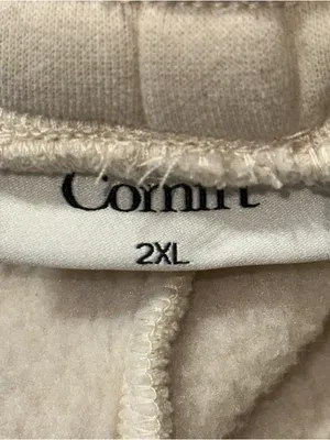 Comfit Uni-Sex Size 2XL Bone Cream Cozy Signature Straight Leg Sweatpants thumbnail 4