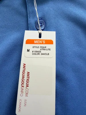 Antigua Baby blue Men’s polo shirt thumbnail 3