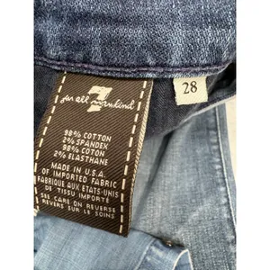 7 For All Mankind Dojo Cropped Flare Jeans Retro Y2K Boho Medium Wash Denim 28 thumbnail 4